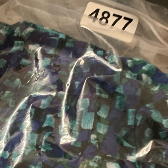 Ralph Lauren LRL Womens Blue Green Print Cap Sleeve Dress V Neck‎ size 4 - Picture 14 of 16